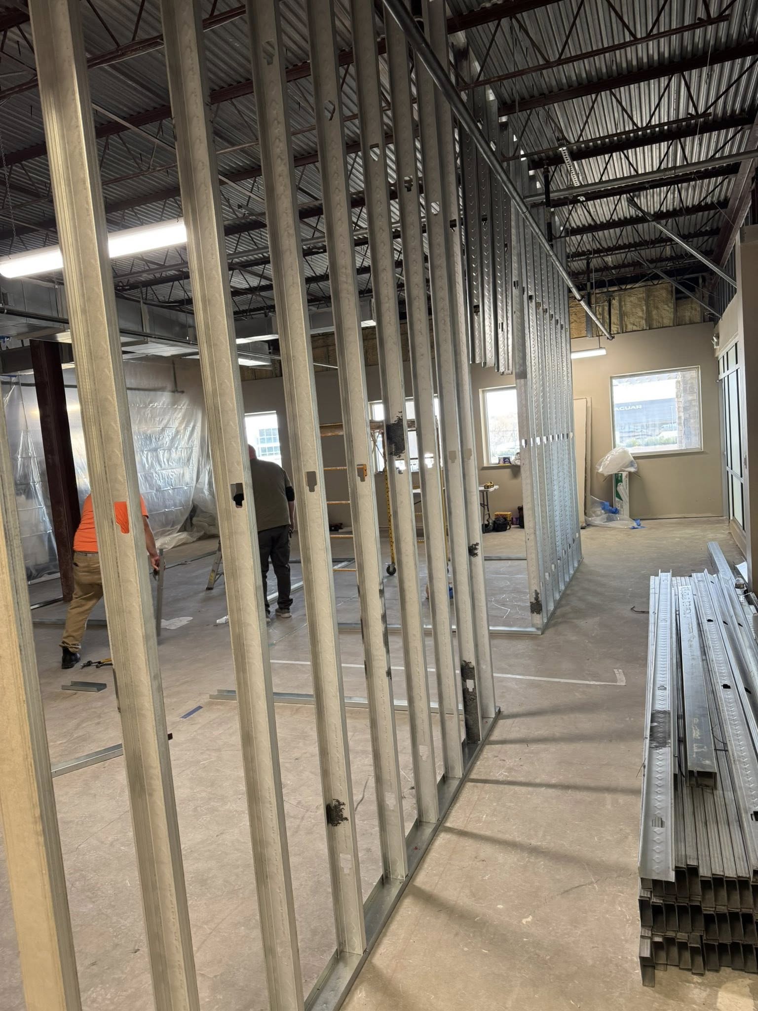 Commercial steel framing